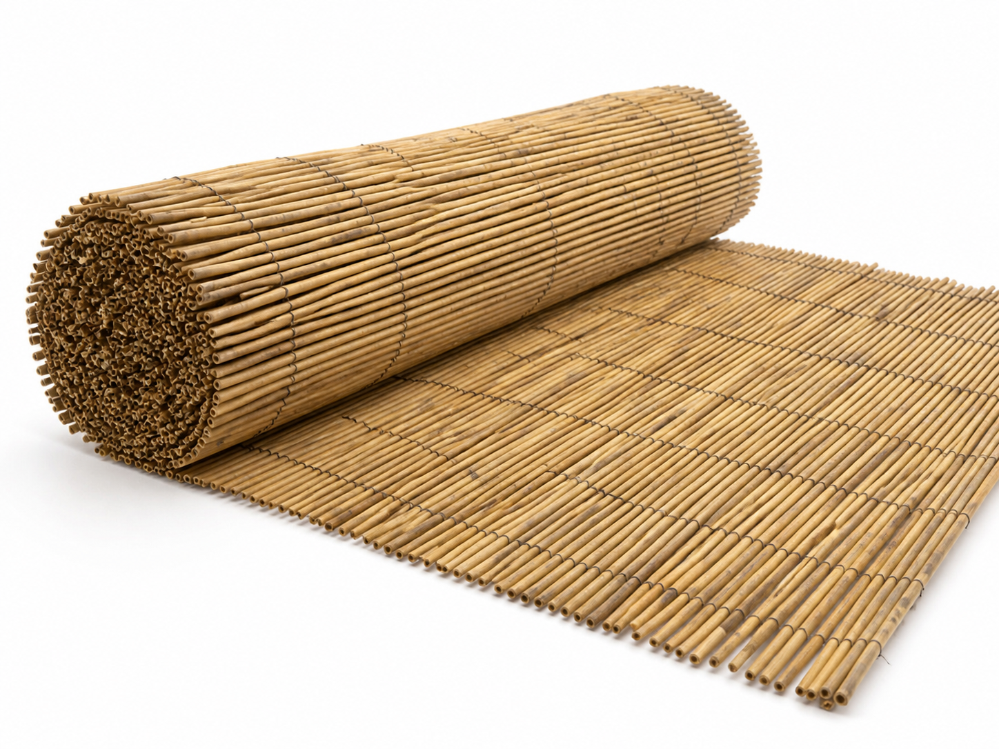 Rolo de esteira de bambu natural